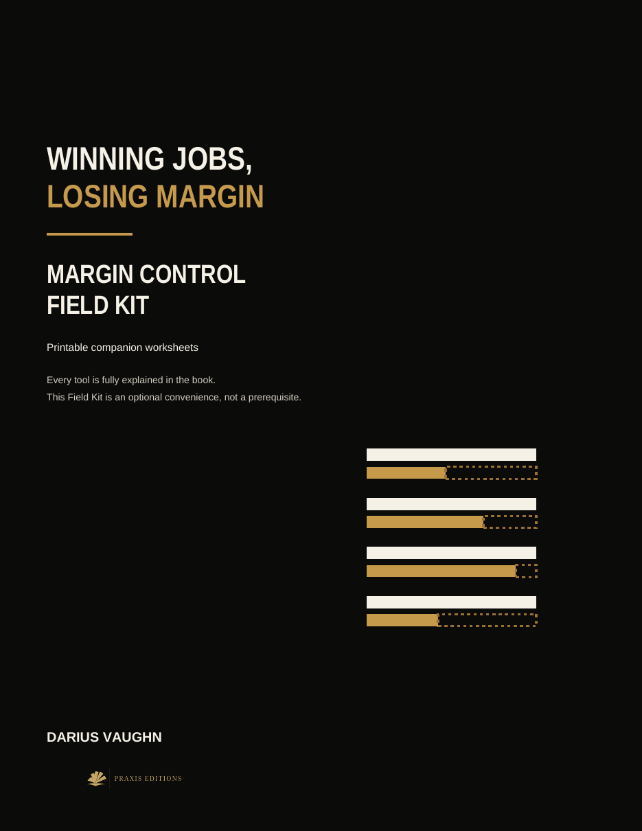 Cover page of the Winning Jobs, Losing Margin Margin Control Field Kit